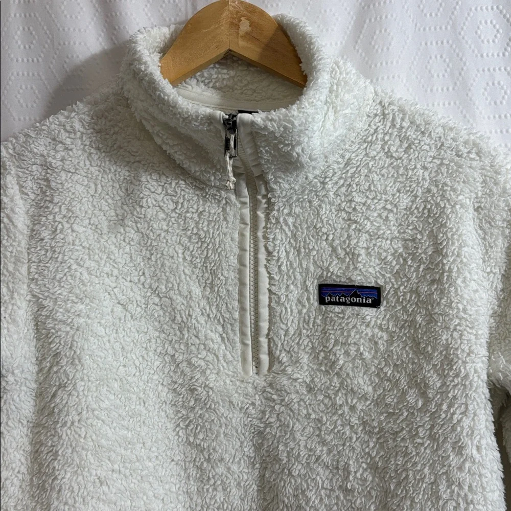 Patagonia Los Gatos Sweater - 1/4 Zip White Pullover - Picture 5 of 7